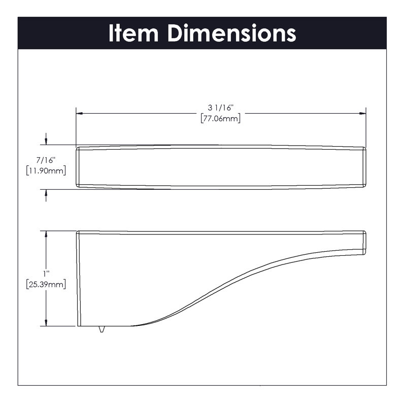 Channel Collection Knob - 3" x 1/2 " Cabinet Knob - Contemporary Hardware for Drawers & Cabinets, Champagne Bronze