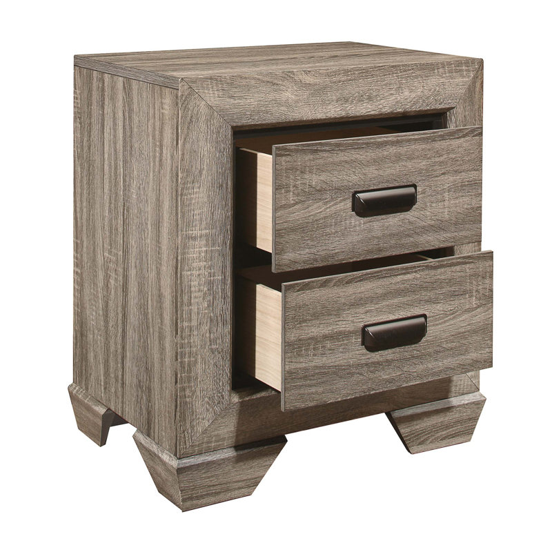 Table de chevet 1Pc avec deux tiroirs à queue d'aronde