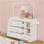 Commode avec tiroirs, tablettes ouvertes de rangement