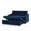 Lit avec lit escamotable, dossier réglable, charge, velours bleu, 2 pour le salon et la chambre à coucher-1727553927