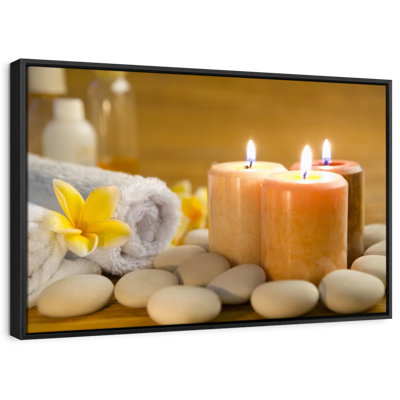 Spa Candle Trio Canvas Print