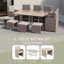 Exia 10 Seater Dining Set with Cushions, UKFR Certified-13907461