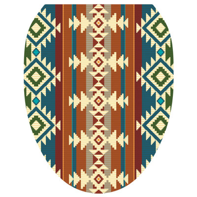 Adhésif décoratif pour siège de toilette Southwestern Aztec