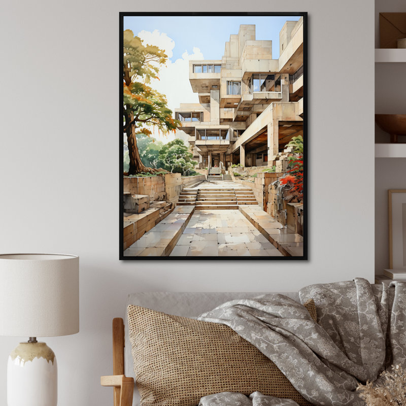 "Zurich", art mural sur toile Cityscapes, H 44 po x l 34 po x P 1,5 po, Cadre flottant noir