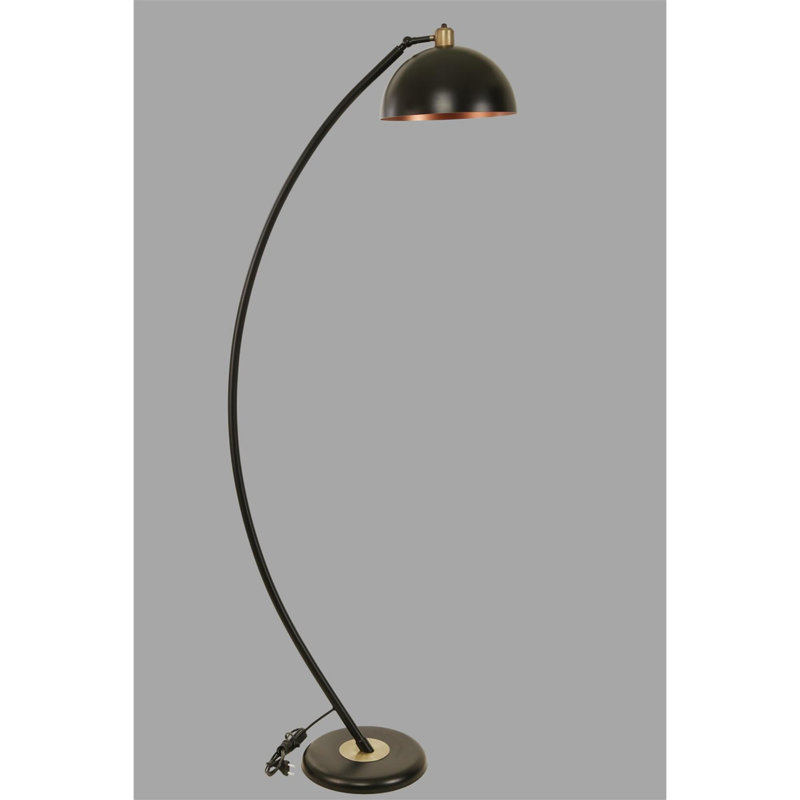 Nalani 170cm Arched Floor Lamp, Black