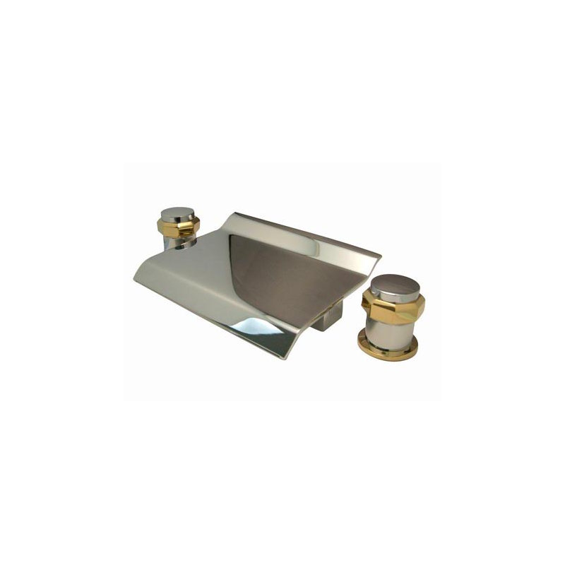 Double Handle Wall Mounted Roman Tub Faucet, Chrome/Polished Brass