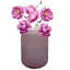 Vase en verre fabriqué à la main à motifs - vase décoratif décoratif texturé, ambre et mauve-108404088-108404084