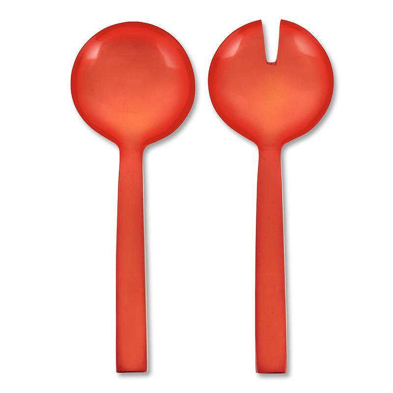 Ustensiles de service surdimensionnés à salade rouge