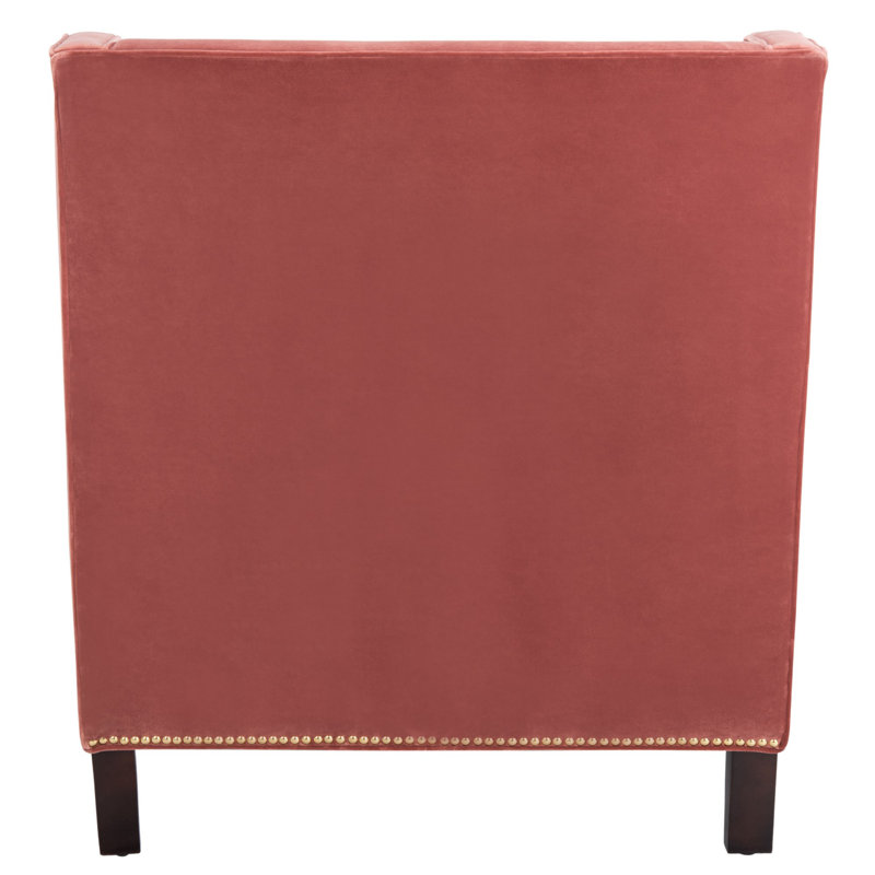Higdon Velvet Chaise Lounge, Dark Rose Pink
