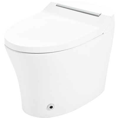 Modern Smart Toilet With Power Outage Backup & Water Conservation Flush One Piece Heated Seat Knob Control System