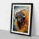 Buffalo Gestural - Single Picture Frame Print on Wood