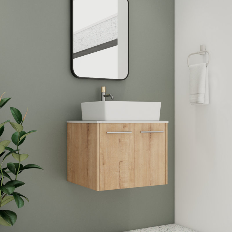 Kassara 24.07'' Single Bathroom Vanity with Stone Top
