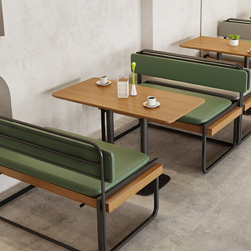 Banc rembourré en similicuir, Vert