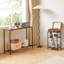 Console, table de vestibule industrielle de 42,1 po, table de canapé étroite avec tablettes, table de canapé-1081978862-1081978861
