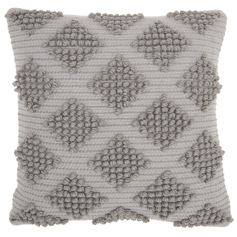  Housse de coussin carré et insert, Gris clair