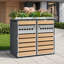 Waste Bin Storage Shed With Planter Top