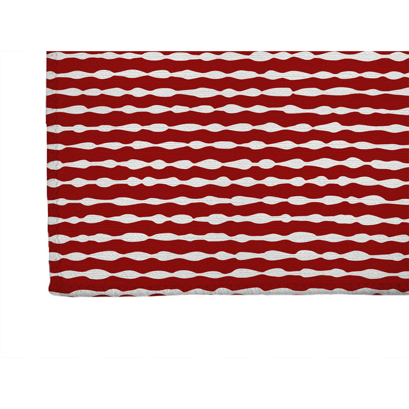 Tapis de cuisine Play Way, Rouge canneberge, Rectangle 5 pi x 7 pi