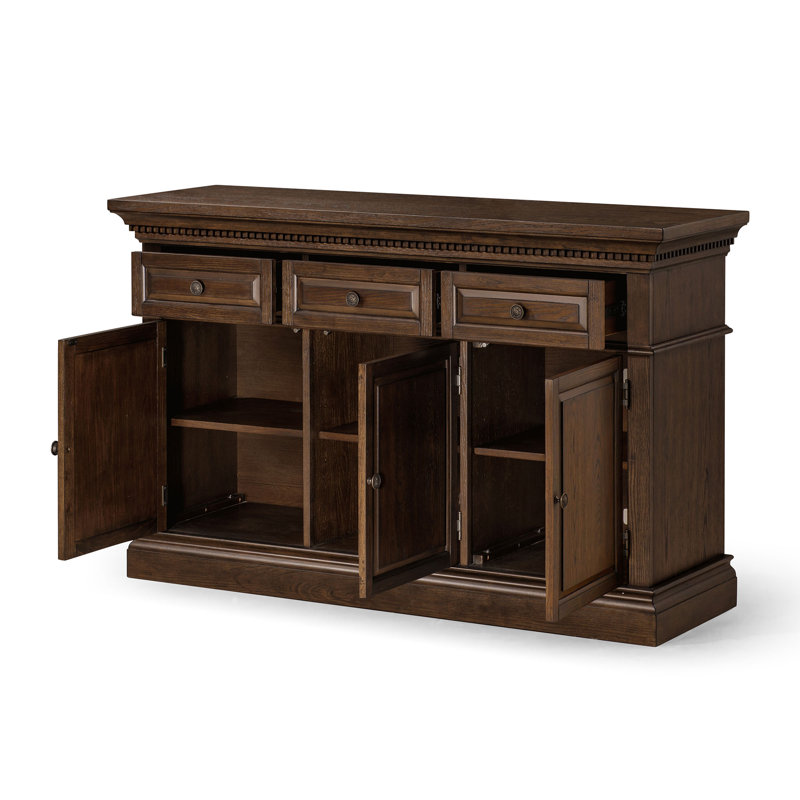 Buffet traditionnel en bois brun Maven Lane Theo, Brun
