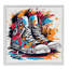 Giclée encadrée par des espadrilles colorées, design par Creative Studio-419948852-419948856