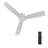 52-INCH DC Motor Flush Mounted White Ceiling Fan with Remote Control. without Light-1381123497
