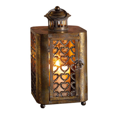 Lanterne suspendue en métal bougie