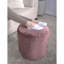 Pouf cylindrique, rose poudré