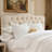 Tufted Upholstered Headboard, Solid Wood Head Board with Wood Legs, Adjustable Height Bed headboard-1199459260-1189971119