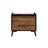 Chauncey 2-Drawer Nightstand in Walnut and Black