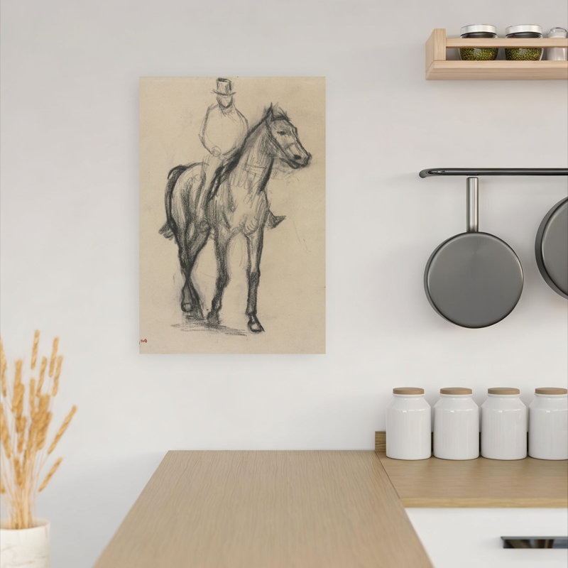 Horse And Rider, C.1890 Abstract Contemporary Horse Wall Art Print, 45.72cm H x 30.48cm W