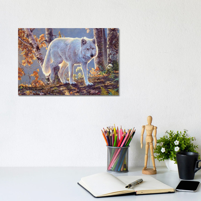 Wolf III 1 Piece Wrapped Canvas Painting, 20.32 cm H x 30.48 cm W