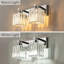 Luminaire de meuble-lavabo moderne avec structure en cristal et métal K9, compatibilité avec douille E26, installation facile et conception à intensité variable-2027477580