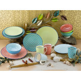 Mediterran 16 Piece Dinnerware Set, Service for 4