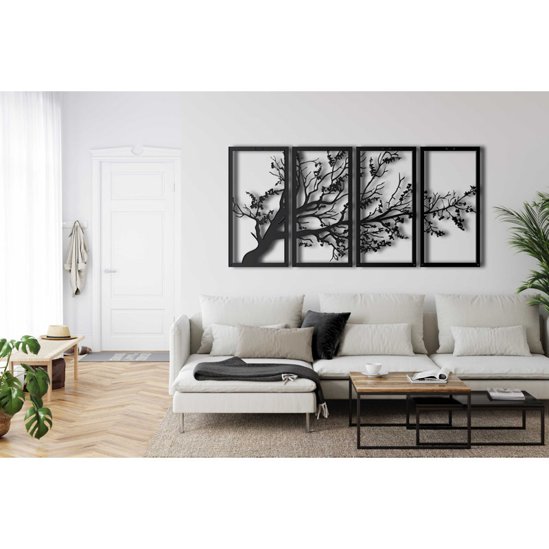 Modern Landscape & Nature Wall Decor on Metal, 39" H x 79" W x 0.6" D