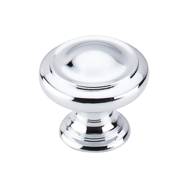 Dome 1 1/8" Diameter Round Knob, Polished Chrome