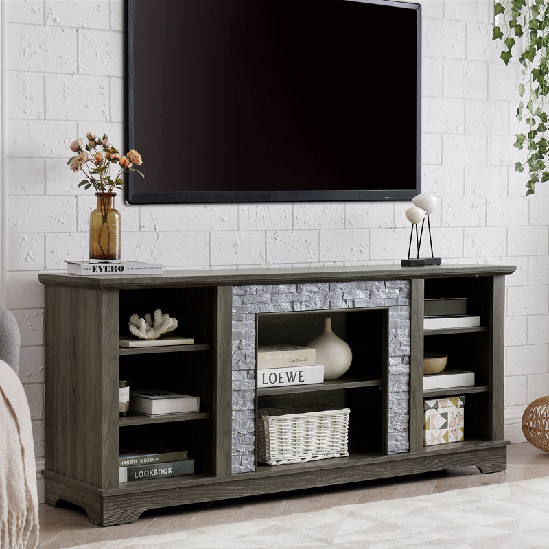 Meuble télé avec meuble télé Mantel Stone, Gris