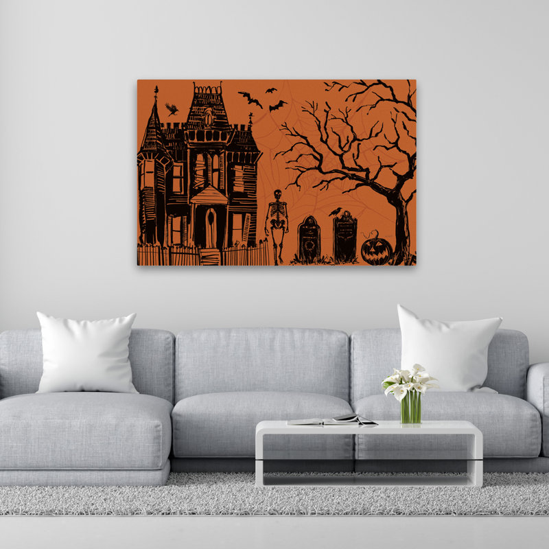 Haunted I - Bat Bird, corbeau noir, art, H 40 po x l 60 po