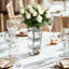 Crystal Silver Glass  Table Vase