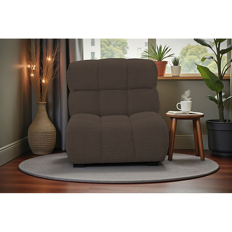 Upholstered Swivel Accent Chair, Light Brown