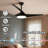 52 In. 3-Blade Smart Downrod Mount Standard Ceiling Fan With 3-Color Dimmable Led Light, Remote Control, Reversible Dc Motor-911409332-911409335