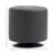 HOMCOM 360° Swivel Foot Stool Round PU Ottoman With Thick Sponge Padding And Solid Steel Base