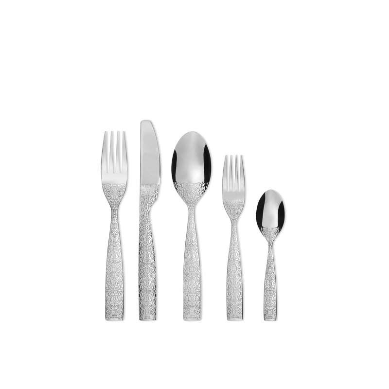 Dressed 5 - Piece Stainless Steel Flatware Set - Service for 1