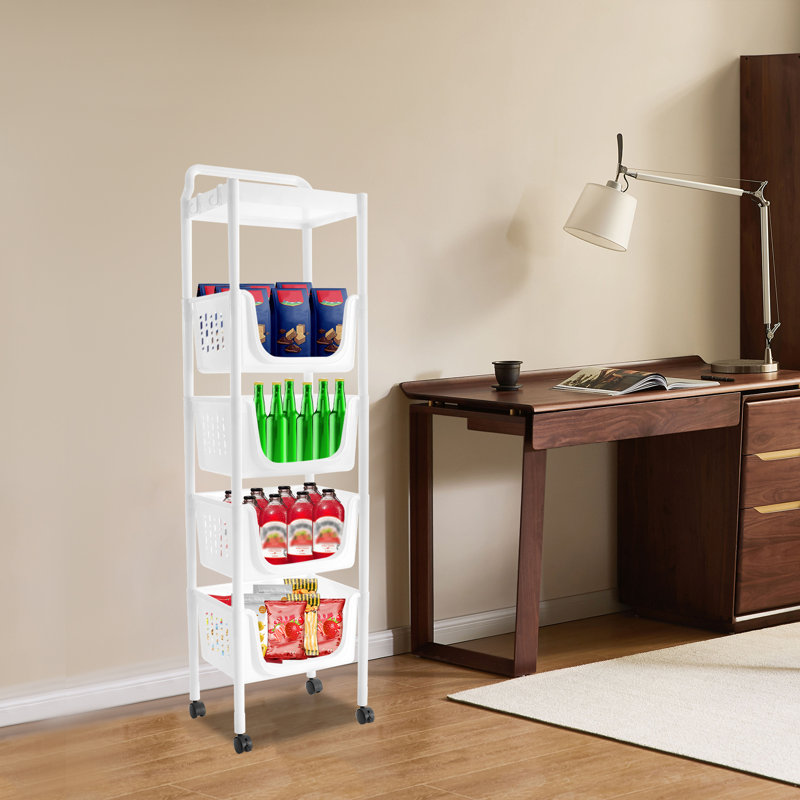 Rangement de salle de bain sur pied H 52,36 po x l 13,78 po avec rangement sur pied, Blanc