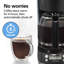 Cafetière programmable Hamilton Beach 12 tasses, 24 h, carafe en verre, arrêt automatique, noire avec finitions chromées, 43690J