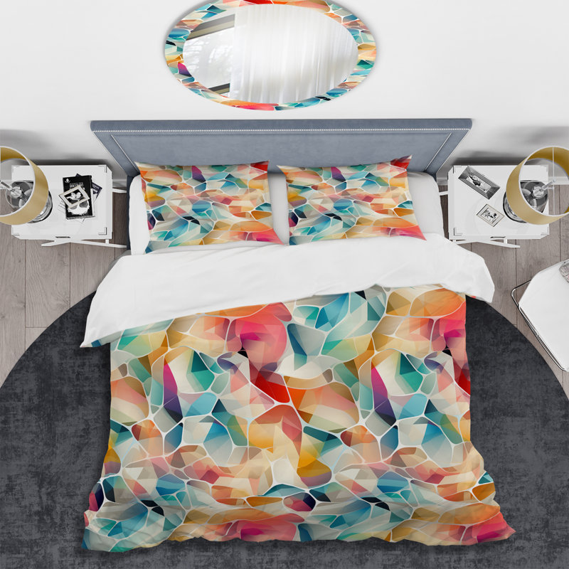 Ensemble de housse de couette géométrique Dream Like, Housse de couette pour très grand lit et 2 très