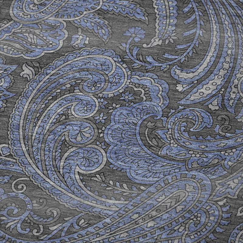 Jeté en cachemire Addison Sherpa ASB654, Gris anthracite