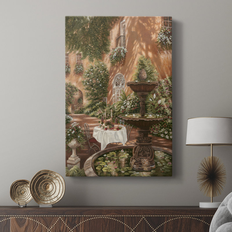 Evening Cocktails II -Custom Wrapped Gallery Cavas, 18" H x 12" W