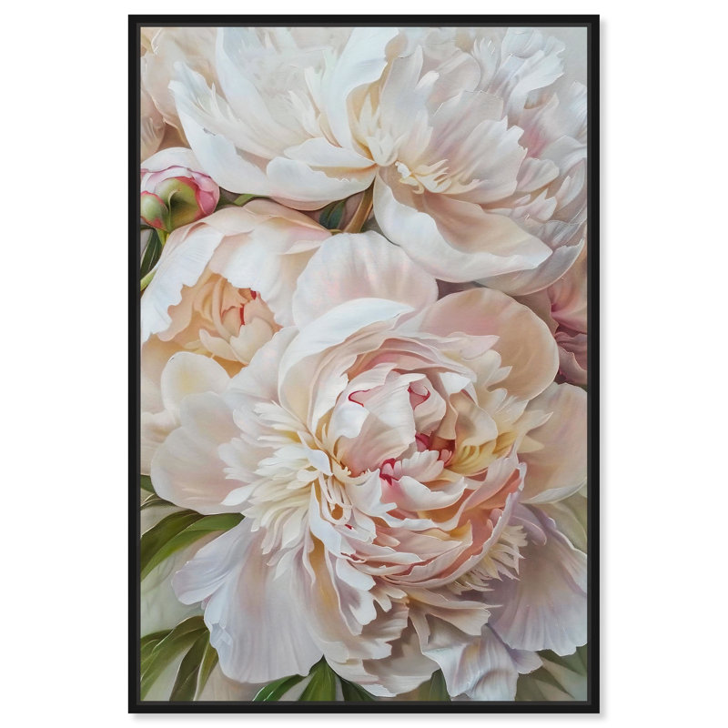 Art floral floral rapproché floral par Art Remedy, Cadre noir, H 46 po x l 31 po