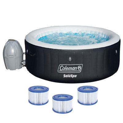 Bestway Coleman SaluSpa 120 Volt 4 Person Vinyl Round Inflatable Hot Tub
