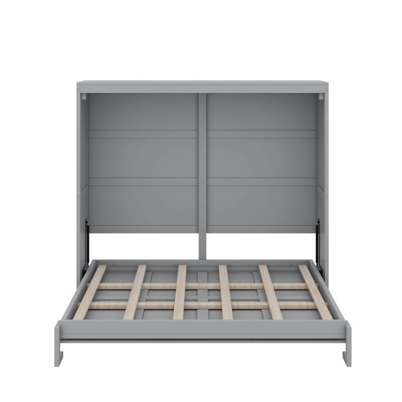 Murphy Bed Wall Bed, Gray, Full