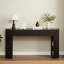 Console rétro avec 3 tiroirs, - Niche de pieds, Style de lattes rondes, Teinte, Fabrication, Pour plusieurs pièces Esthétique spacieuse et cloisonnée, Finition, Pieds interchangeables, Couloir approprié-334500295-334500293